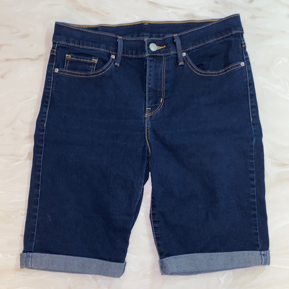 Levi's Dark Blue Denim Jean Shorts
